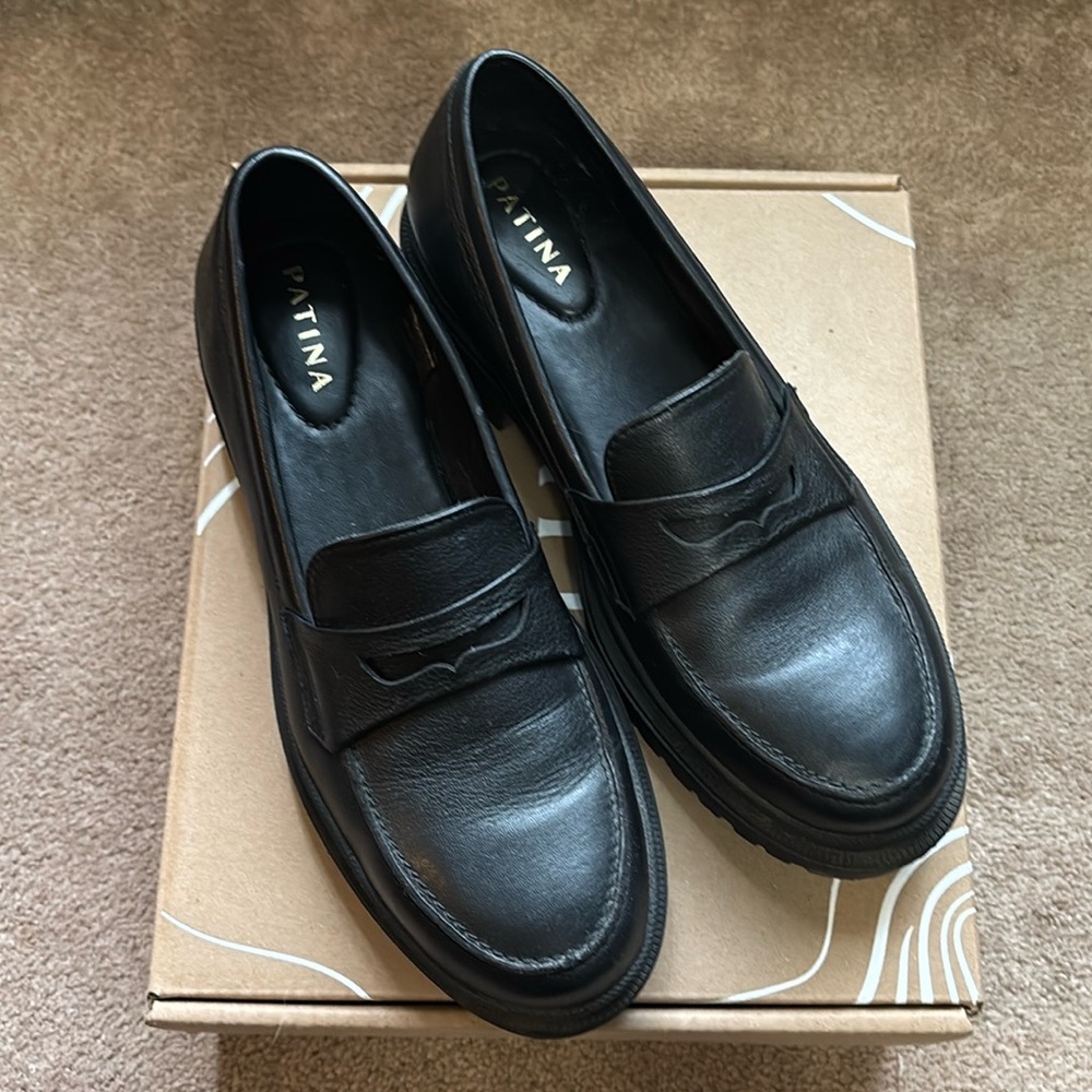 Patina Zoe Chunky Loafer in Black, women’s size 11
